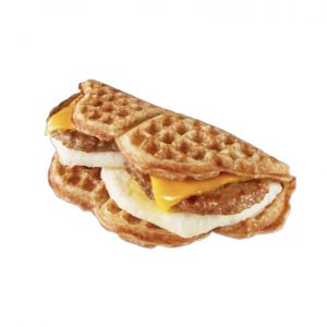 BEVē, Sausage, Egg, and Cheese Waffle Sandwich