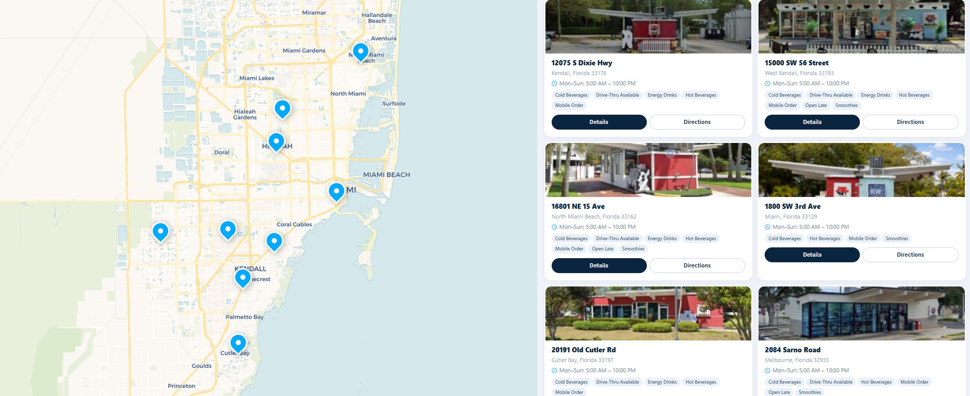 Beve Locations Florida